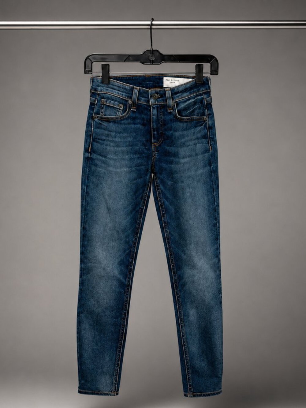rag & bone Cate Mid Rise Skinny Jeans Dark Wash Blue Denim Womens Size 23